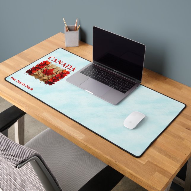 Autumn Maple Leaf Canadian Flag Desk Mat (Office 2)