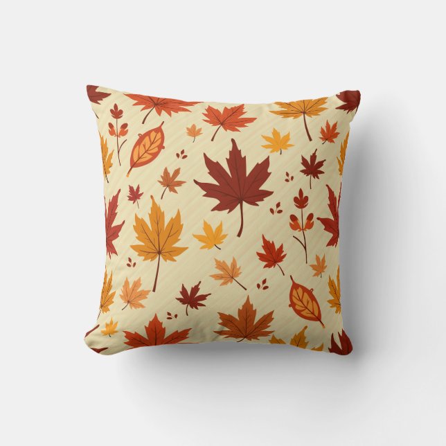 Autumn Maple Leaf Cushion (Front)