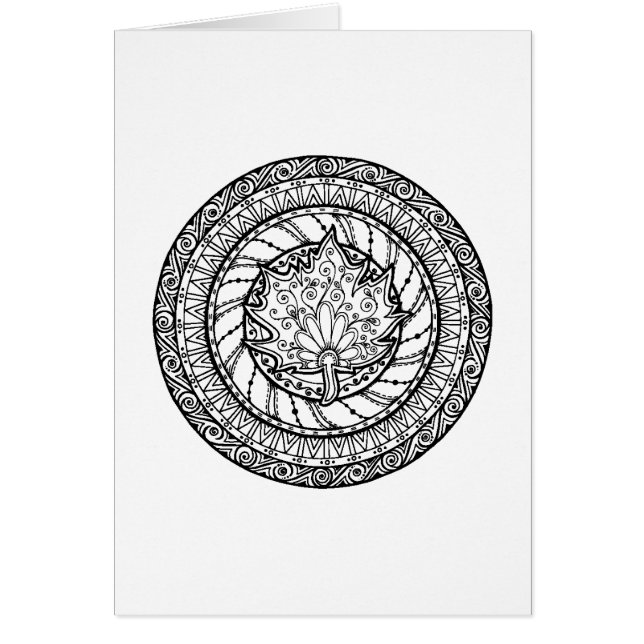 Autumn Maple Leaf Doodle (Front)