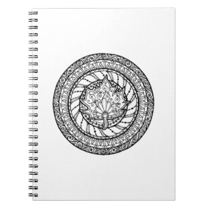 Autumn Maple Leaf Doodle Notebook