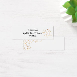 Autumn Maple Leaf Edge Wedding Favor Tags