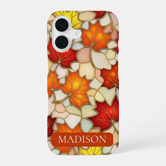 Autumn Maple Leaf  iPhone 16 Case (Back)