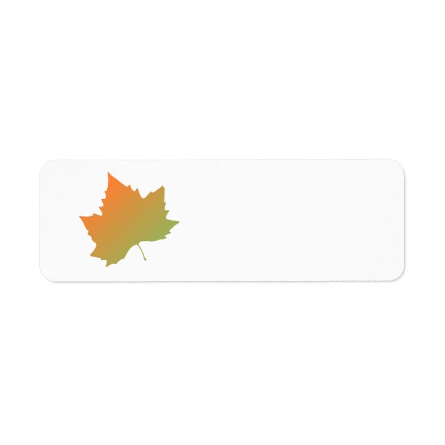 autumn maple leaf label (Front)