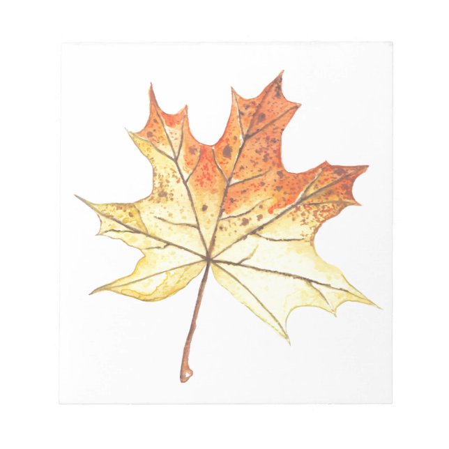 Autumn maple leaf notepad (Front)