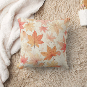 autumn maple leaf pillow