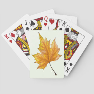 Autumn maple leaf playing cards