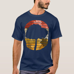 Autumn Maple Leaf Wildlife Nature Forest Tree Retr T-Shirt