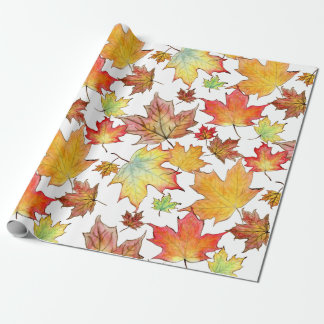 Autumn Maple Leaf Wrapping Paper