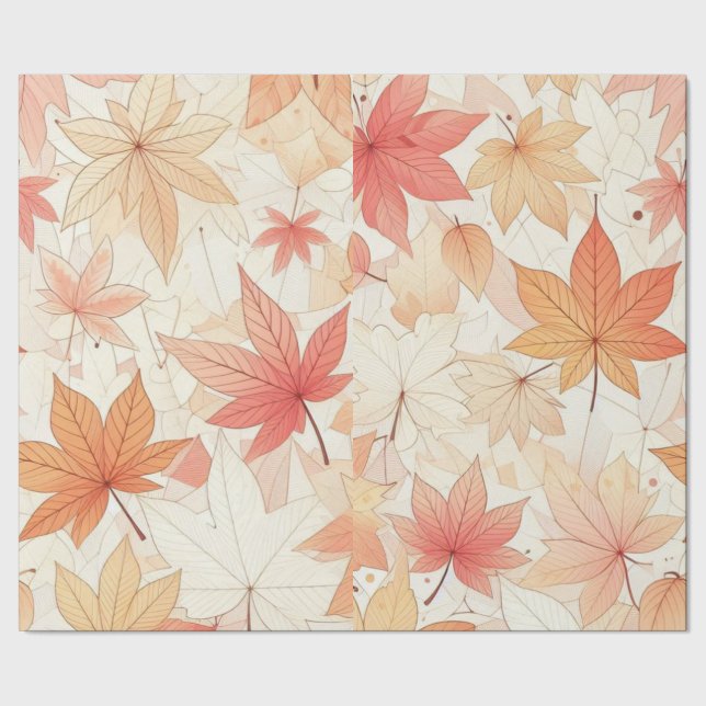 autumn maple leaf wrapping paper (Seam)