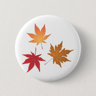 Autumn Maple Leaves Collection 6 Cm Round Badge