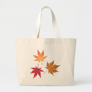 Autumn Maple Leaves Collection Large Tote Bag
