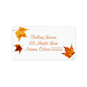 Autumn Maple Leaves Fall Address Label