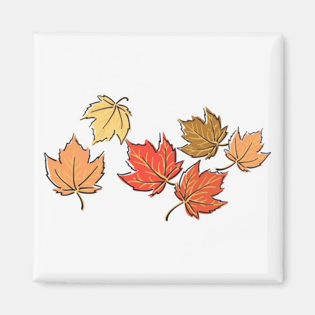 Autumn Maple Leaves Magnet (Front)