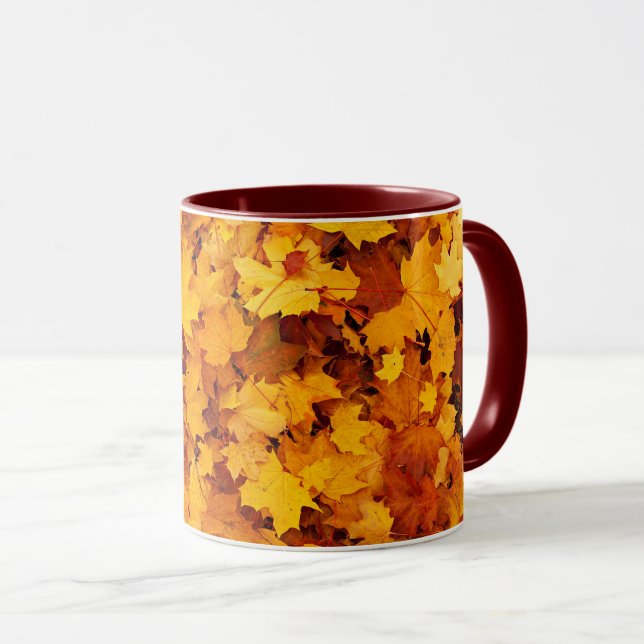 Autumn Maple Leaves Mug (Front Right)