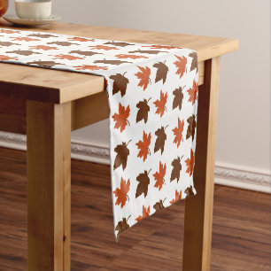 Autumn Maple Leaves Pattern Short Table Runner