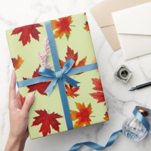Autumn Maple Leaves Pattern Thanksgiving Gifts Wrapping Paper