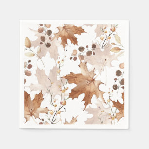 Autumn Maple Leaves Pattern Thanksgiving Napkin