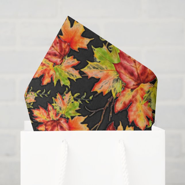 Autumn maple leaves pattern  tissue paper (Gift Bag)