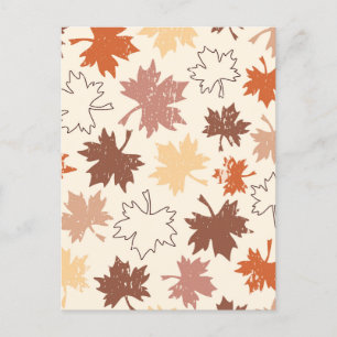 Autumn maple leaves thanksgiving natural folliage postcard