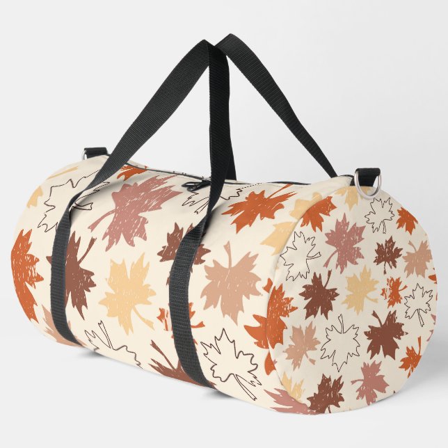 Autumn maple leaves thanksgiving nature duffle bag (Left Corner)