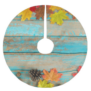 Autumn Maple: Pinecone Nature Frame. Brushed Polyester Tree Skirt