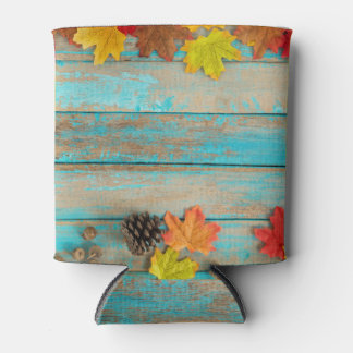 Autumn Maple: Pinecone Nature Frame. Can Cooler