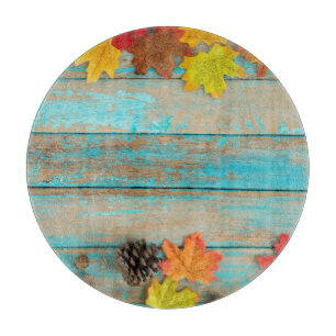 Autumn Maple: Pinecone Nature Frame. Cutting Board