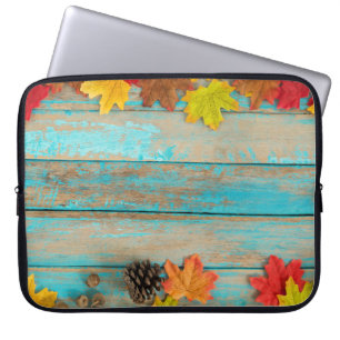 Autumn Maple: Pinecone Nature Frame. Laptop Sleeve