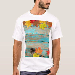 Autumn Maple: Pinecone Nature Frame. T-Shirt