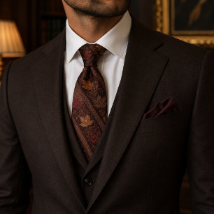 Autumn Maple Regency Luxury Fall Wedding Tie