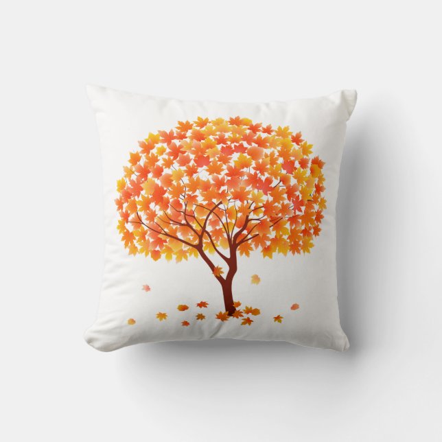 Autumn Maple Tree Cushion (Front)