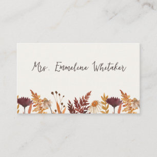 Autumn Meadow Wedding Place Card