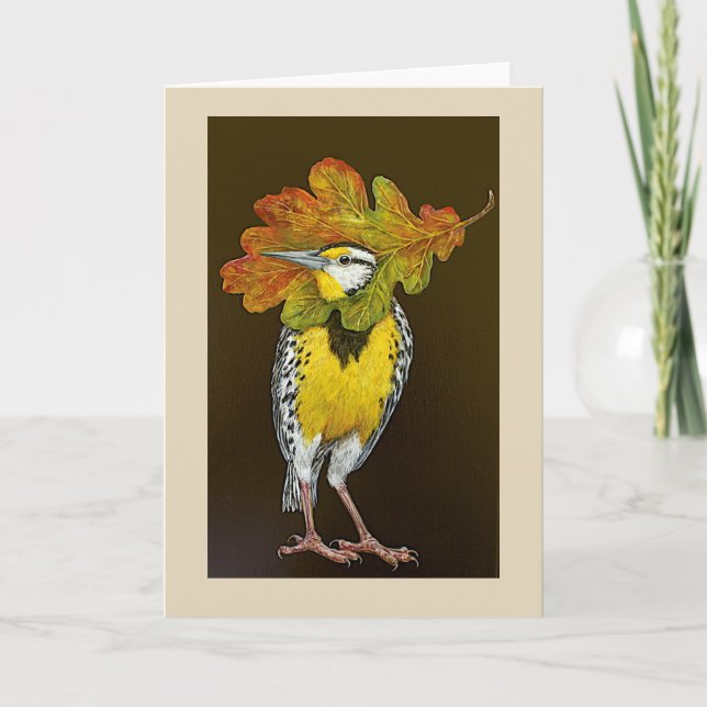 Autumn Meadowlark greeting card (Front)