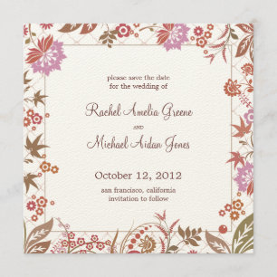 Autumn Medley Save the Date Wedding Card