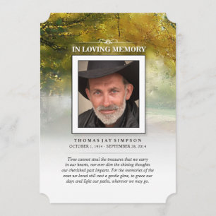 Autumn Memorial Thank You Card - Perhaps Poem