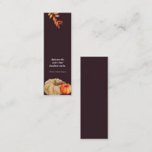 Autumn Mesmerising Mini Bookmark  Calling Card