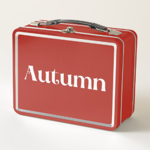 Autumn metal lunch box