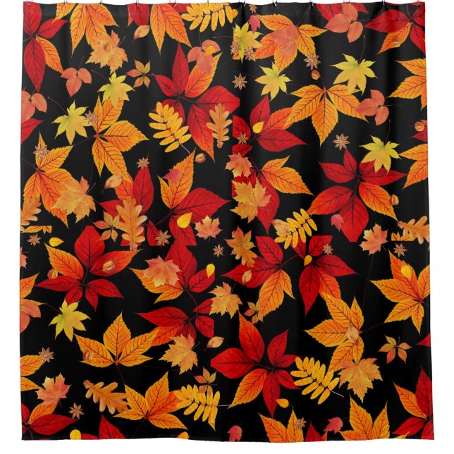 Autumn Midnight  Shower Curtain (Front)