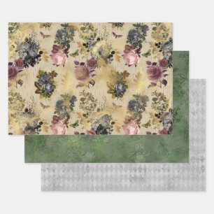 Autumn Mist Butterflies Wrapping Paper Sheet
