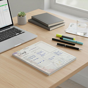 Autumn mixed floral personalised daily planner notepad