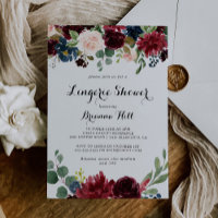 Autumn Modern Calligraphy Bridal Lingerie Shower