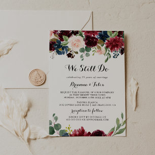 Autumn Modern Calligraphy We Still Do Vow Renewal Invitation