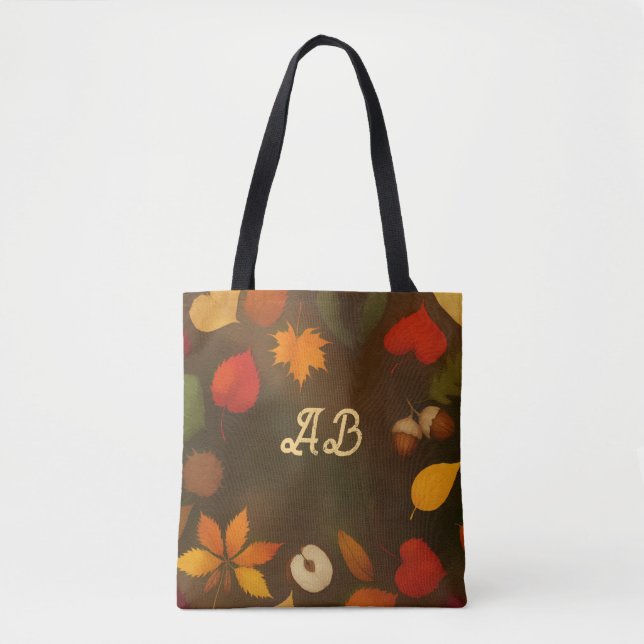 Autumn Monogram Tote Bag (Front)