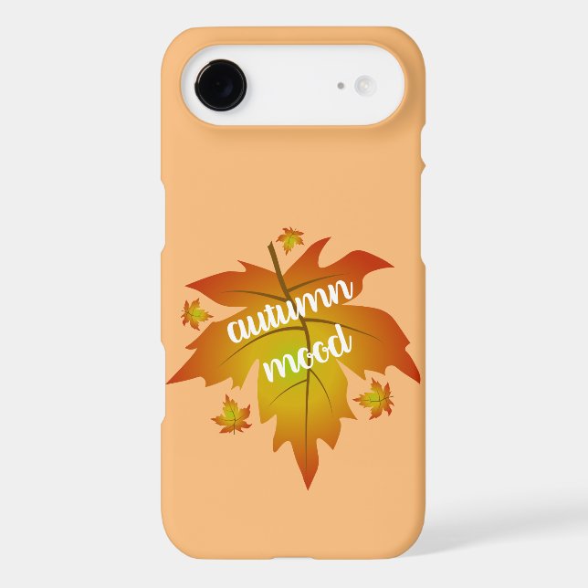 Autumn mood typography maple leaves  Case-Mate iPhone case (Back)