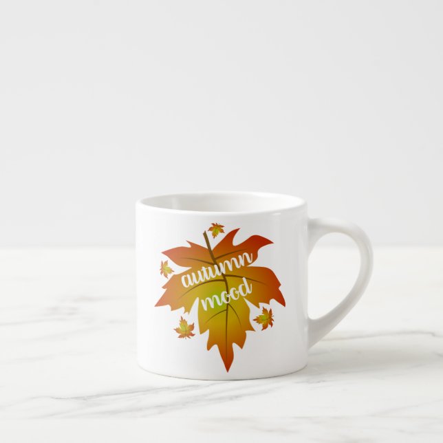 Autumn mood typography maple leaves   espresso cup (Right)