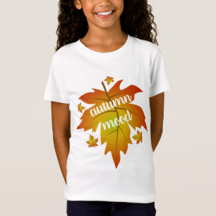 Autumn mood typography maple leaves T-Shirt