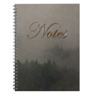 Autumn Moods Misty Forest Photo Art Nature Scene Notebook