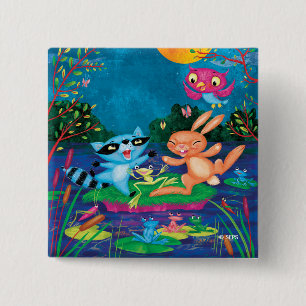 Autumn Moon 15 Cm Square Badge