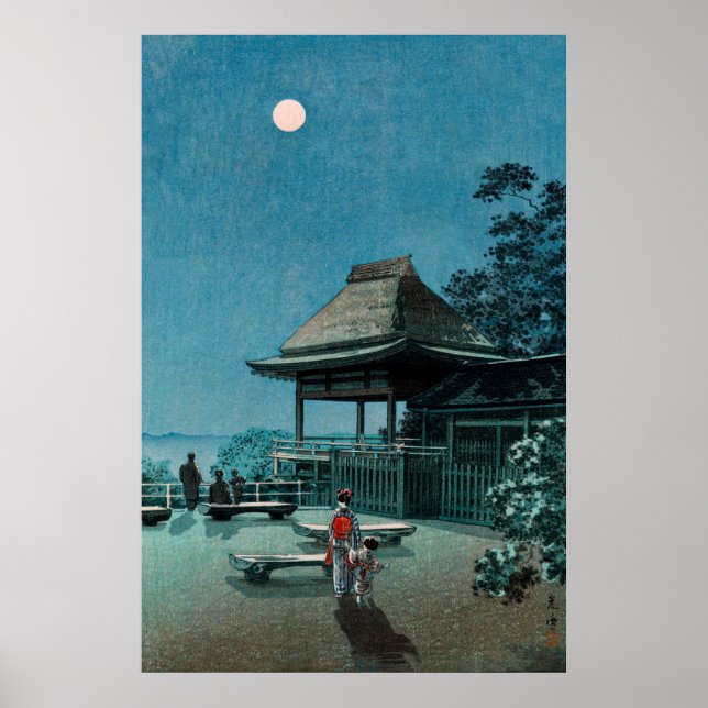 Autumn Moon at Ishiyama Temple by Tsuchiya Koitsu Poster (Front)