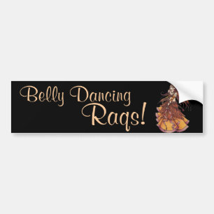 Autumn Moon Belly Dancer Bumper Sticker